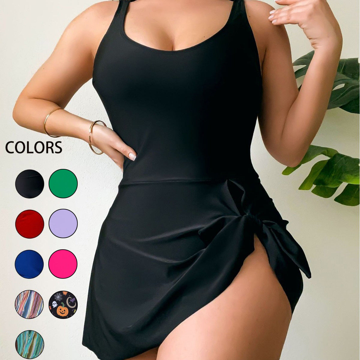 new vest one-piece swimsuit 2556