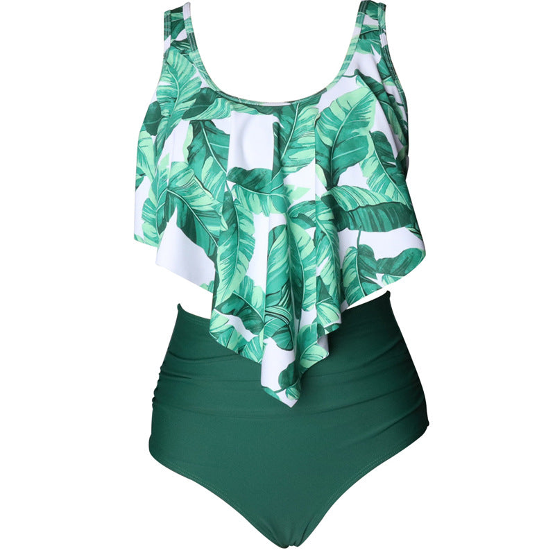 European and American two-piece swimsuit women's new style ruffled bikini