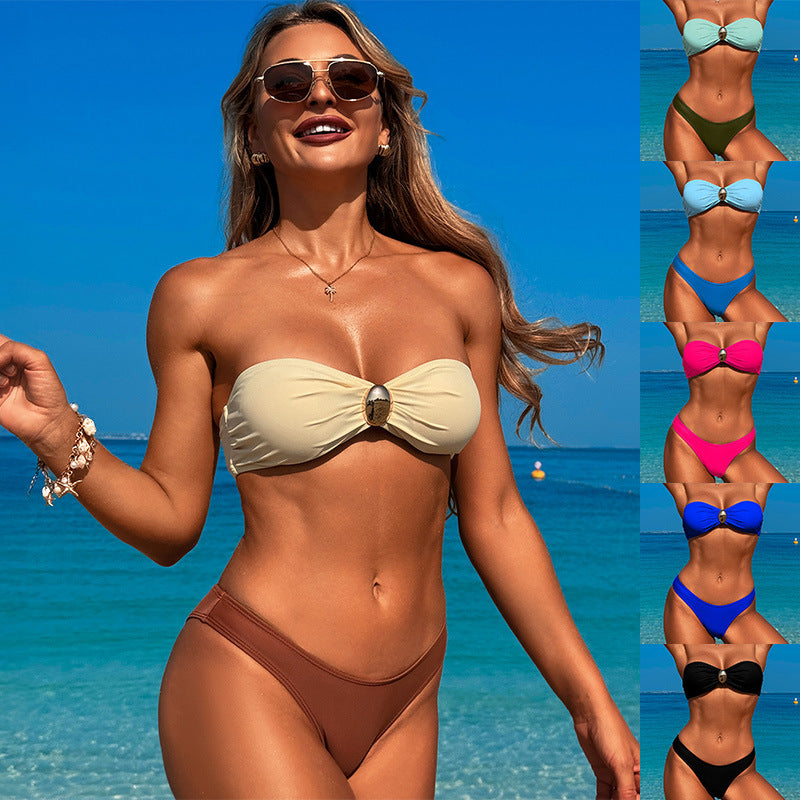 European and American new swimsuit bikini three-piece swimsuit European and American