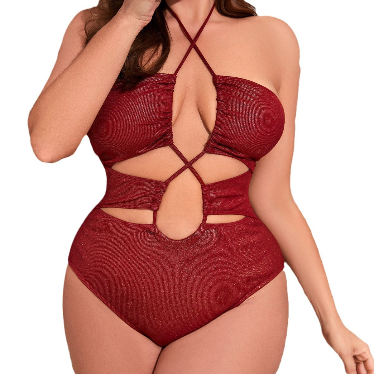 Sexy European and American fashion new hollow one-piece