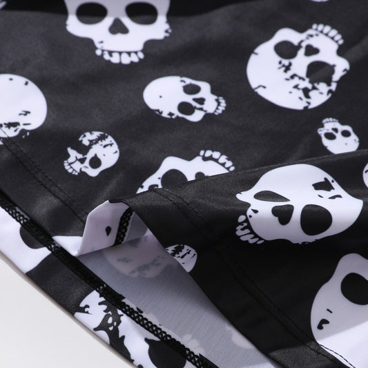 European and American Halloween skull print hot sale sexy tankini swimsuit TK128