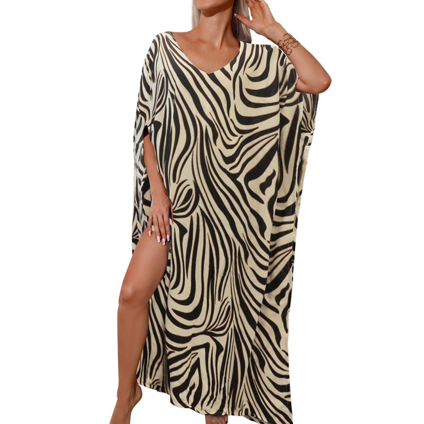 Women's sun protection swimsuit beach cover-up rayon holiday dress