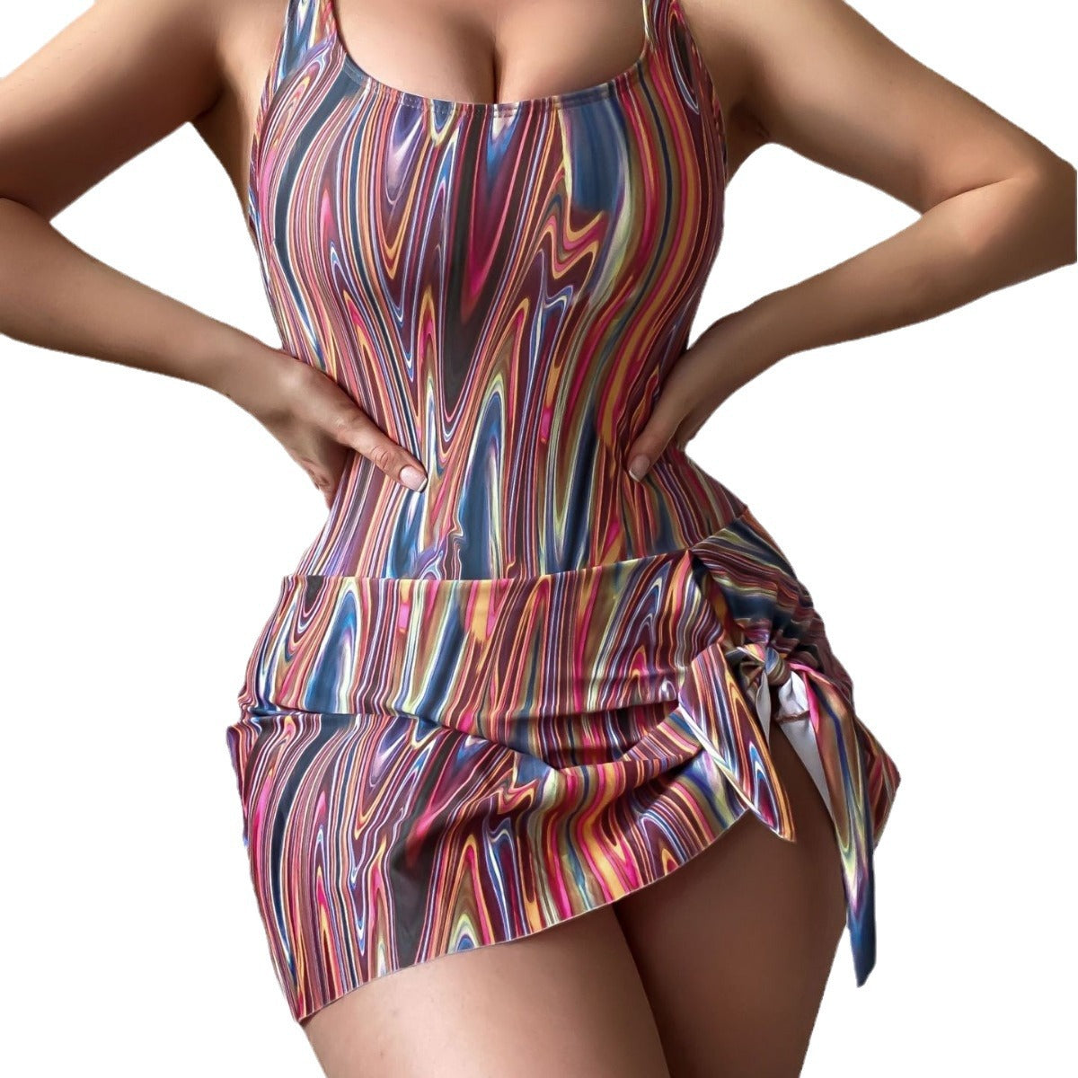 new vest one-piece swimsuit 2556